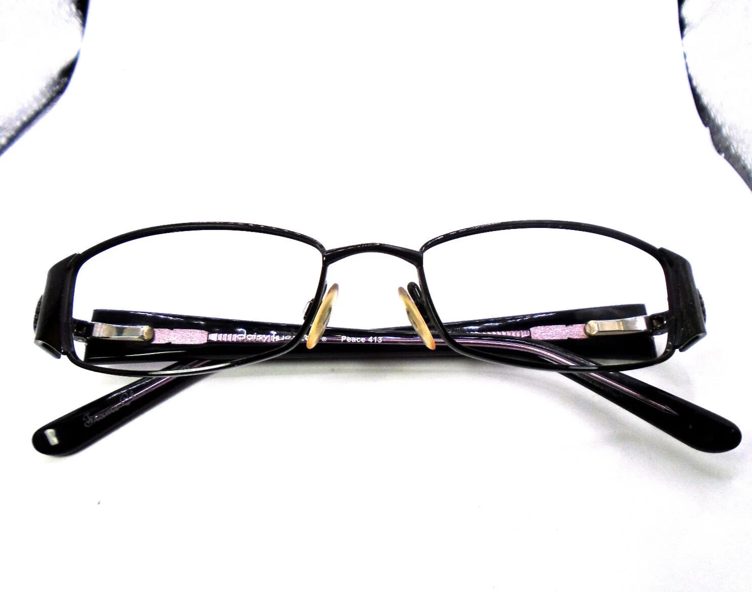 Daisy Fuentes PEACE 413 Zyloware 021 Black 48-17-130 Womens Eyeglasses Frames 2