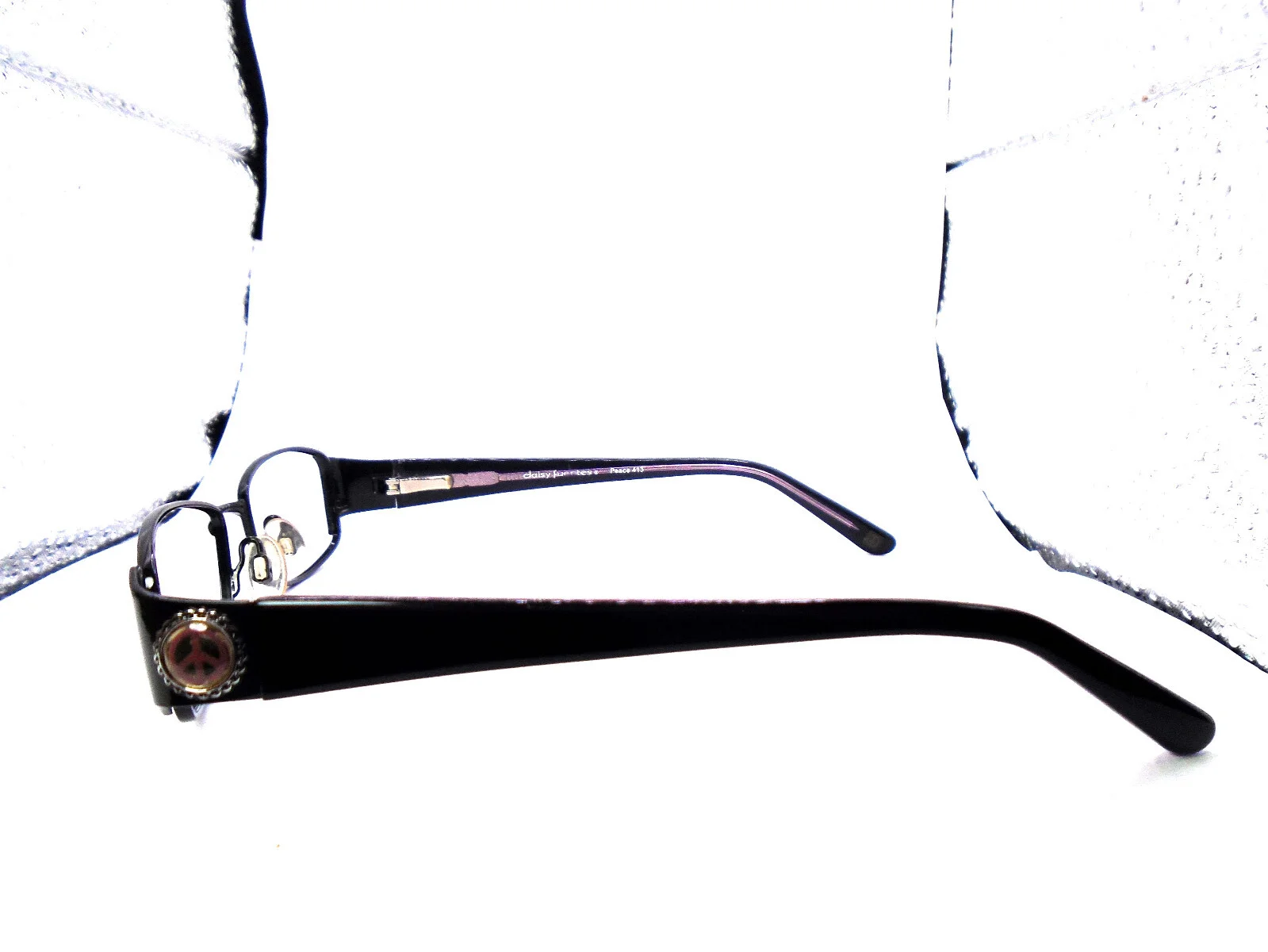Daisy Fuentes PEACE 413 Zyloware 021 Black 48-17-130 Womens Eyeglasses Frames 4