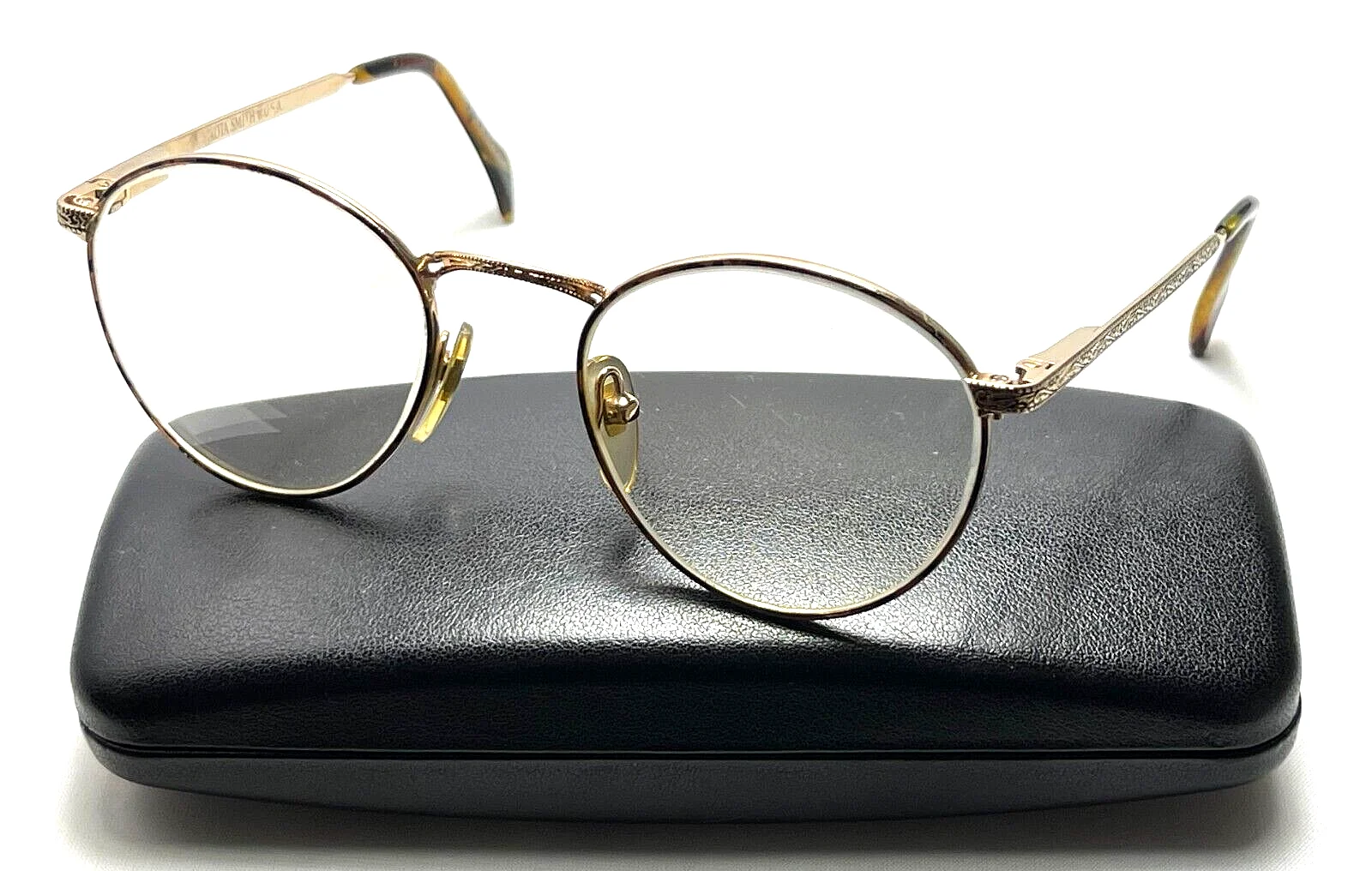 DAKOTA SMITH 133 HOUSTON 3795 Gold Metal Round Tortoise Eyeglasses Frames