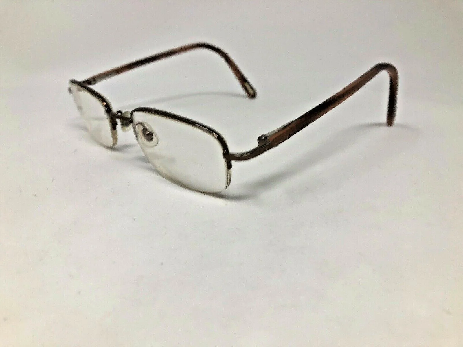 DAKOTA SMITH “MEDFORD” Eyeglasses Frame Half Rimless 50-20-140 Brown Khaki V313