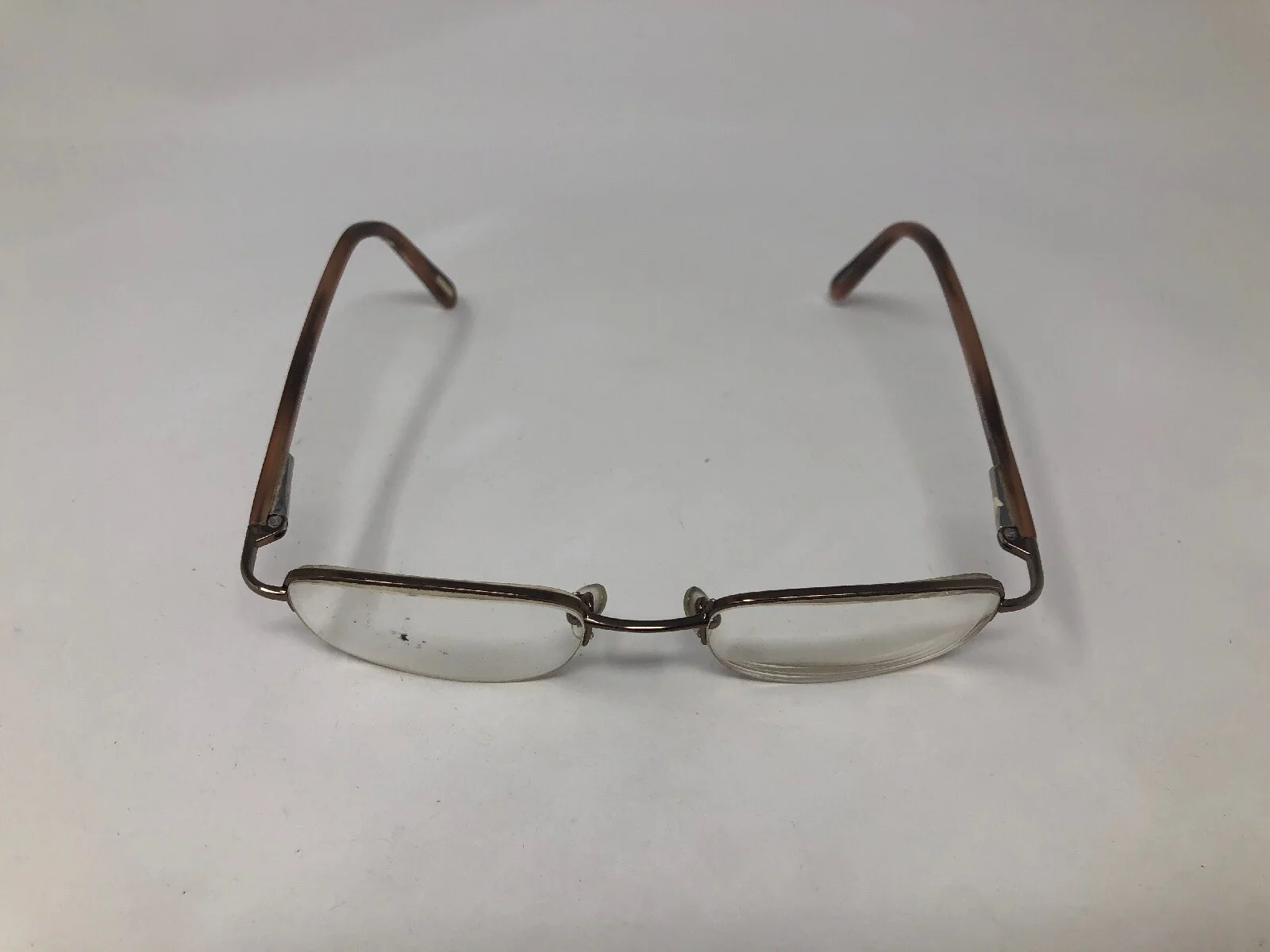 DAKOTA SMITH “MEDFORD” Eyeglasses Frame Half Rimless 50-20-140 Brown Khaki V313 3