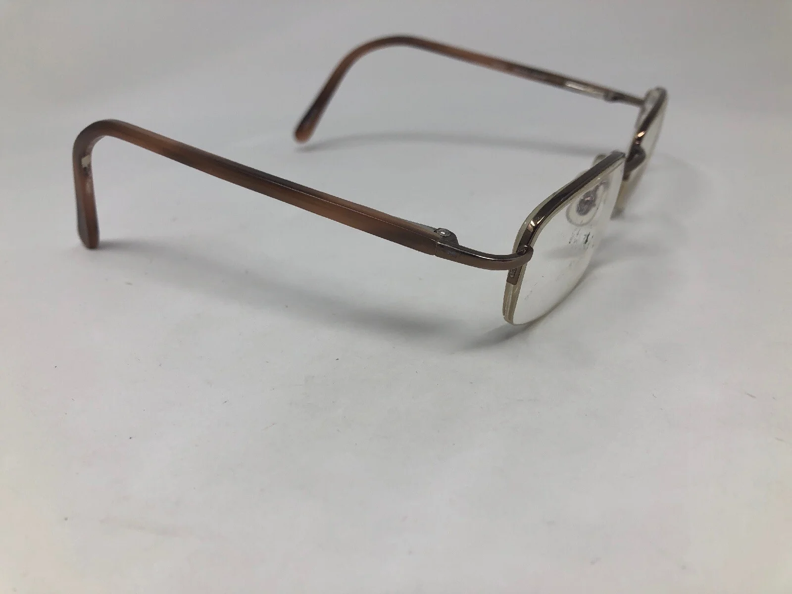 DAKOTA SMITH “MEDFORD” Eyeglasses Frame Half Rimless 50-20-140 Brown Khaki V313 4