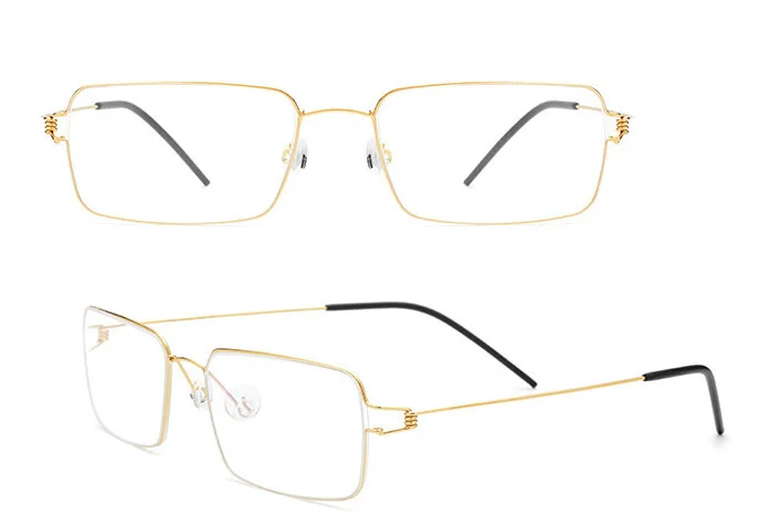 Danish Design - Screwless Gold Titanium Alloy Unisex Eyeglasses 2
