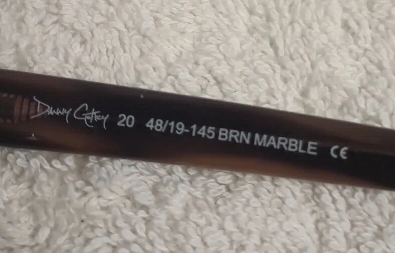 DANNY GOKEY DG20 BROWN MARBLE 48-19-145 NEW WITH TAGS OPTICAL FRAME #171 3