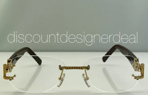 David Eden Frameless Eyeglasses Swarovski Crystal Idol Chocolate Genuine Ostrich 2