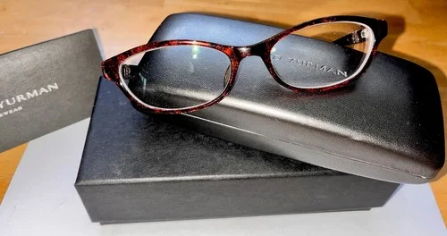 DAVID YURMAN DY030 06 SS Garnet Sterling Silver 52-16-135 Eyeglasses Frames Only 2