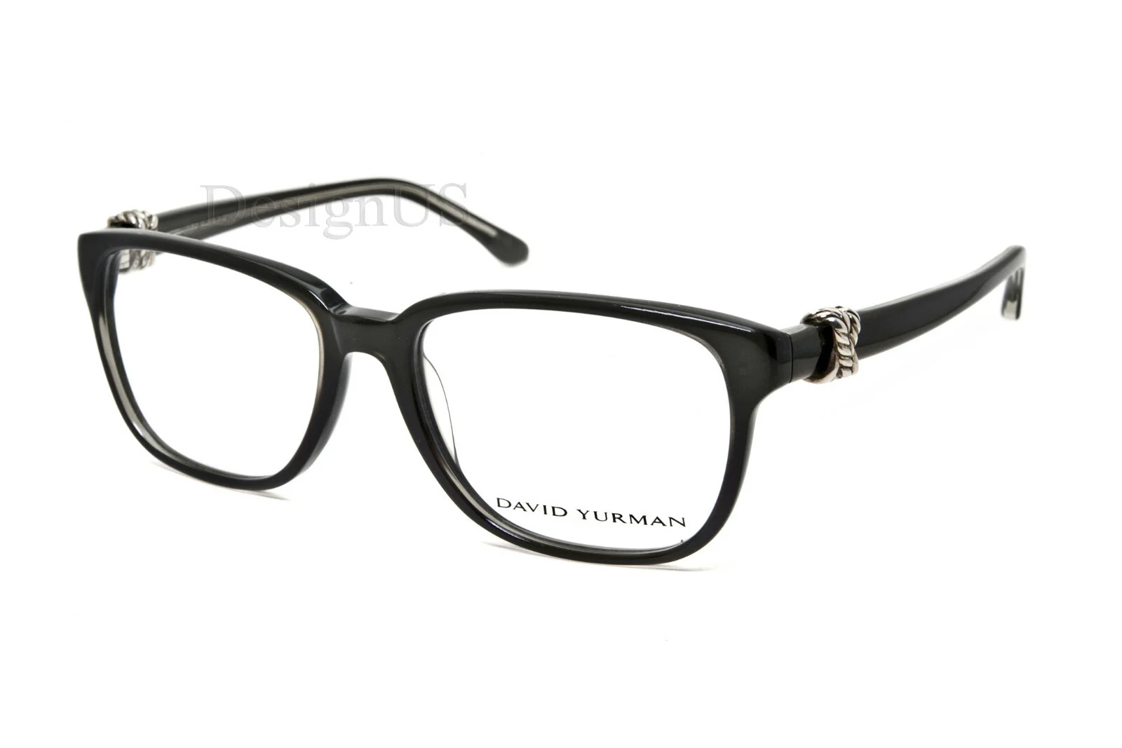 David Yurman DY103 01 SS Cable Onyx Sterling Silver 52/17/13 Eyeglasses - Japan 2