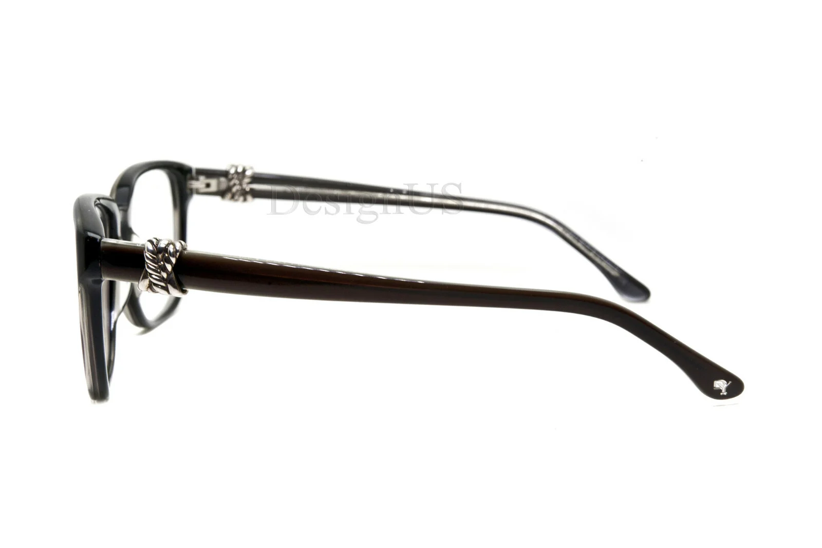 David Yurman DY103 01 SS Cable Onyx Sterling Silver 52/17/13 Eyeglasses - Japan 4