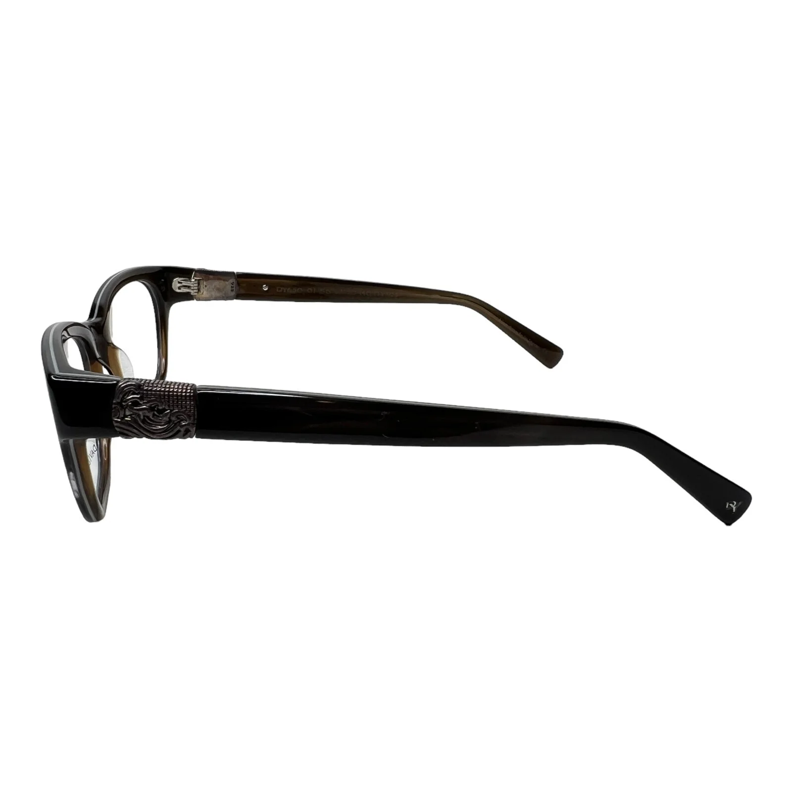 David Yurman DY650 Eyeglasses Frames Brown Cat Eye Rare 53-20-140 H4336 2