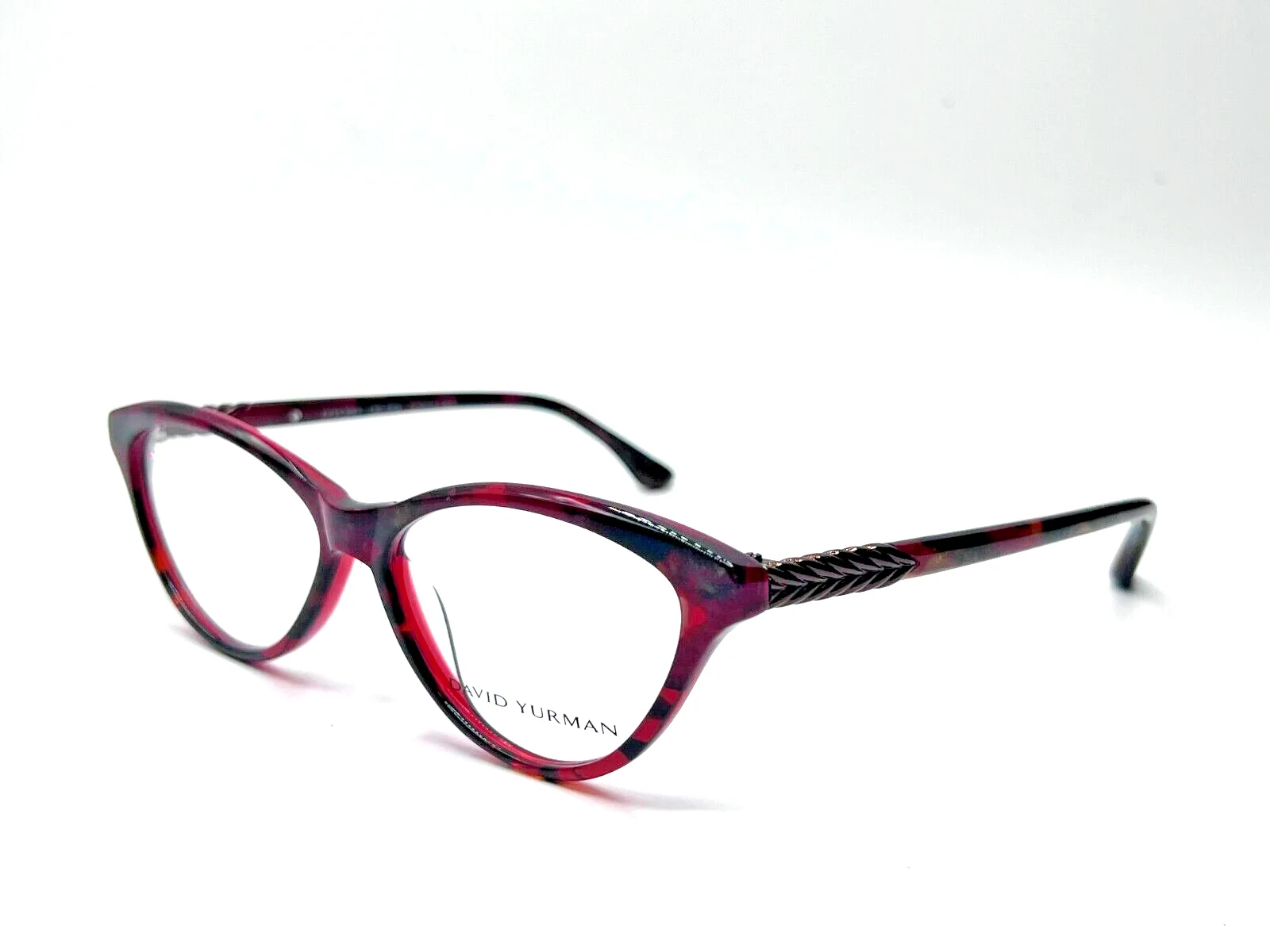 DAVID YURMAN Eyeglasses WOMEN Frame DY085 06 BR MARBLE RED 54-14-135MM JAPAN 2