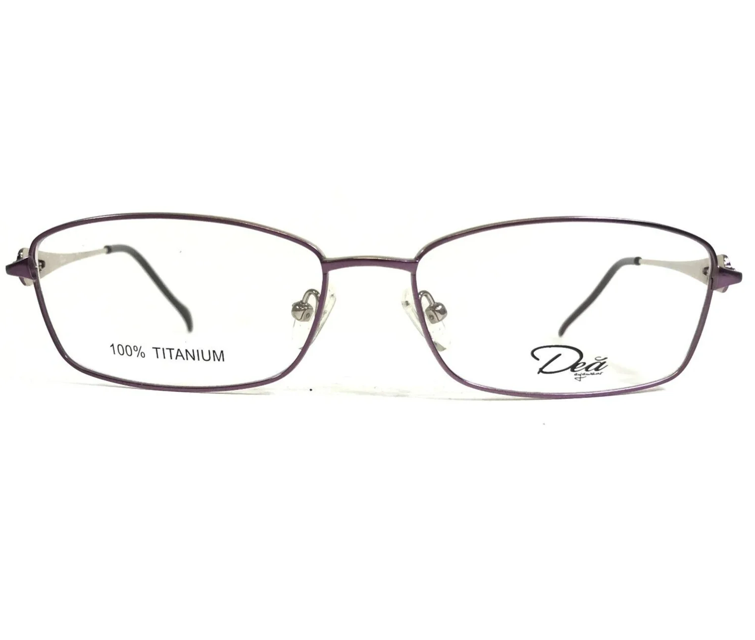 DEA Eyeglasses Frames DE-02022 Annie Purple Silver Rectangular 56-16-140