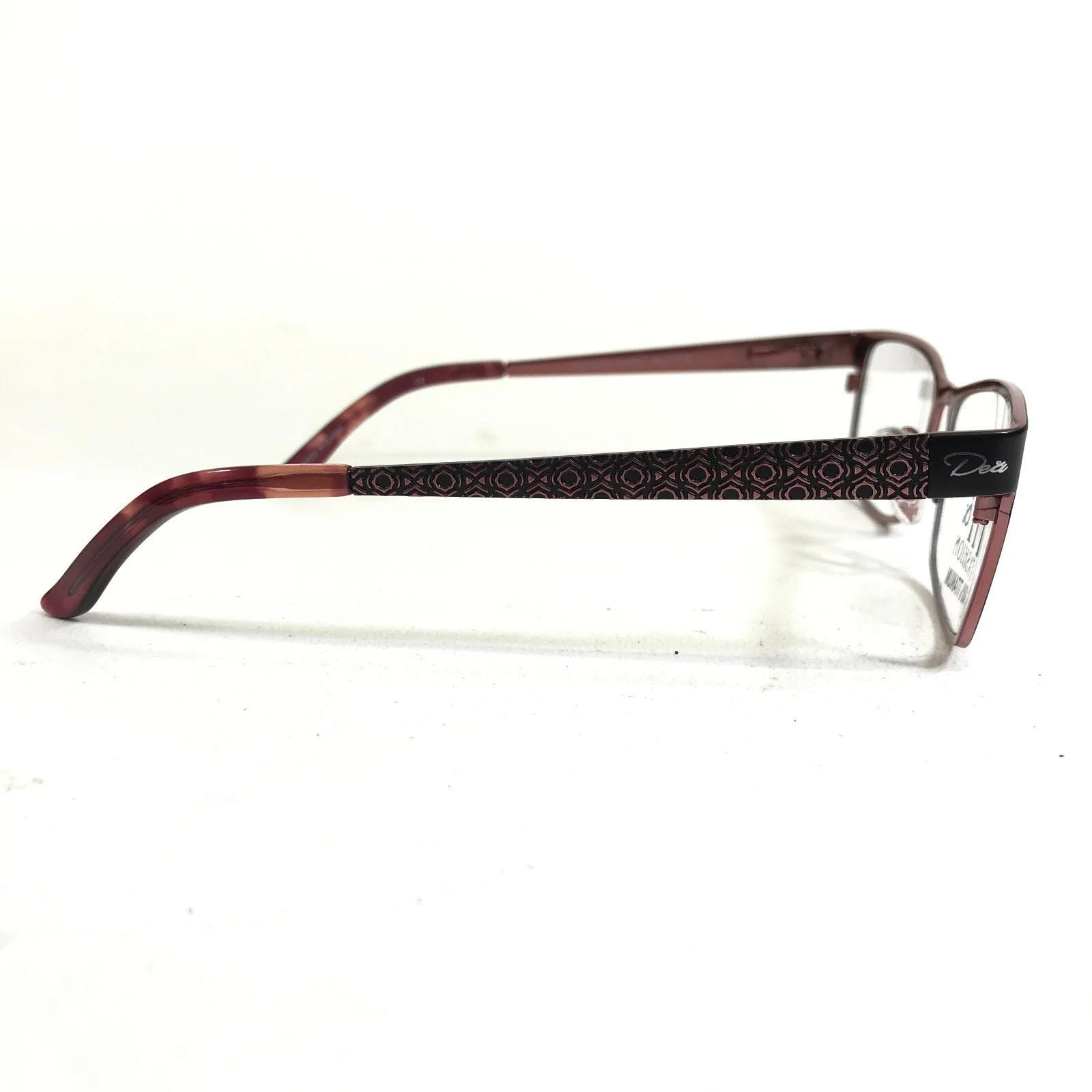 Dea Eyeglasses Frames DE-02025 ILARIA Black Red Cat Eye Full Rim 55-17-135 3