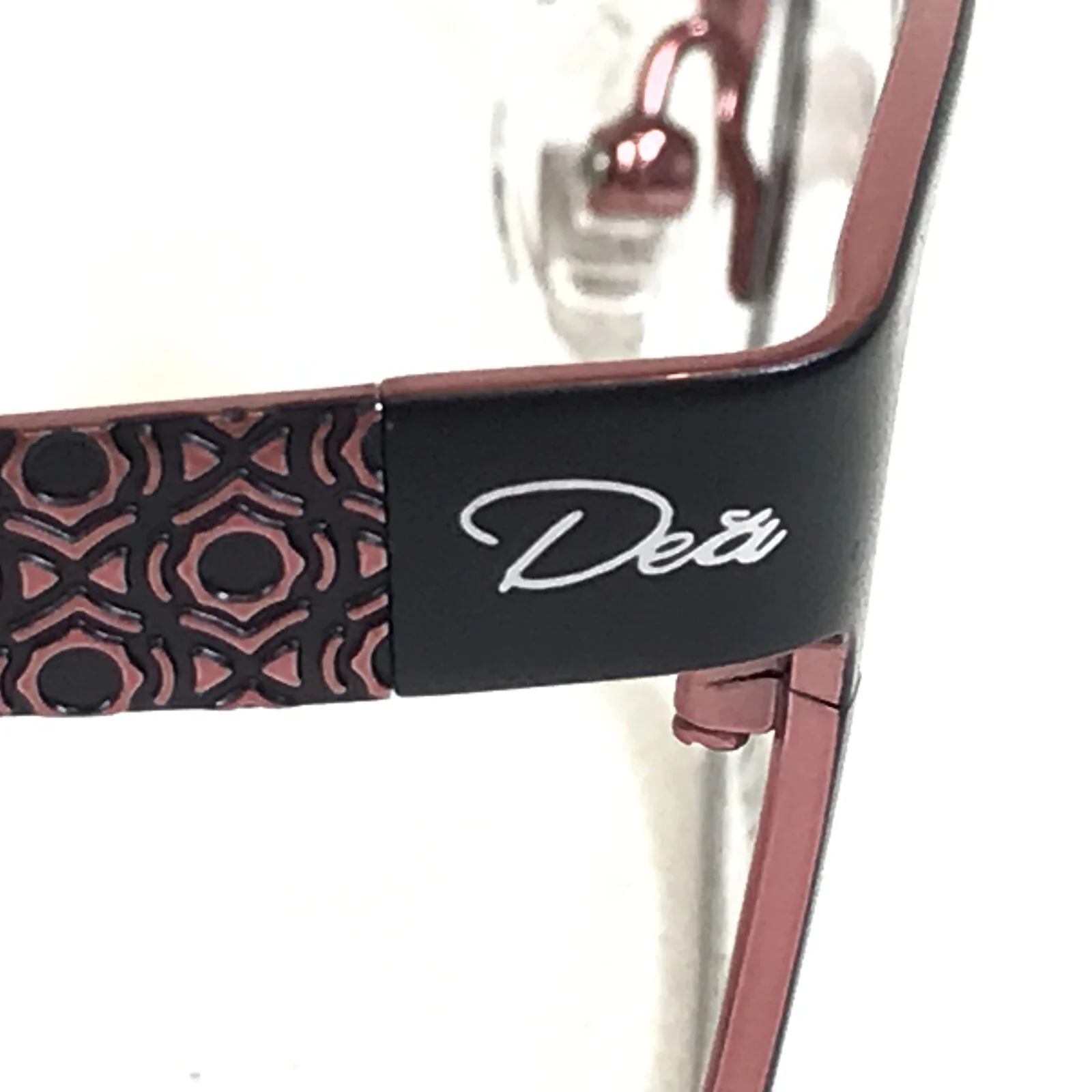 Dea Eyeglasses Frames DE-02025 ILARIA Black Red Cat Eye Full Rim 55-17-135 4