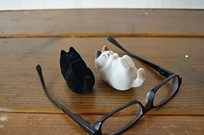Decole Concombre Black Cute Kitty Cat Shape Eyeglasses Stand Holder S-4049 2