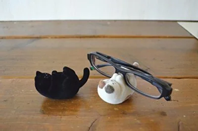 Decole Concombre Black Cute Kitty Cat Shape Eyeglasses Stand Holder S-4049 3