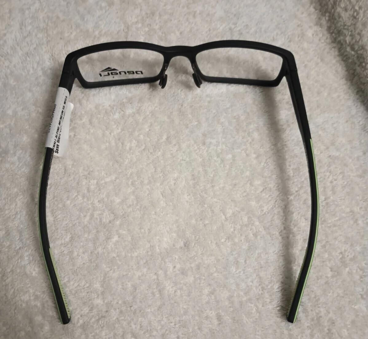 DENALI ALPINE MATTE BLACK/NEON 55-18-145 NEW WITH TAGS OPTICAL FRAME #566 2