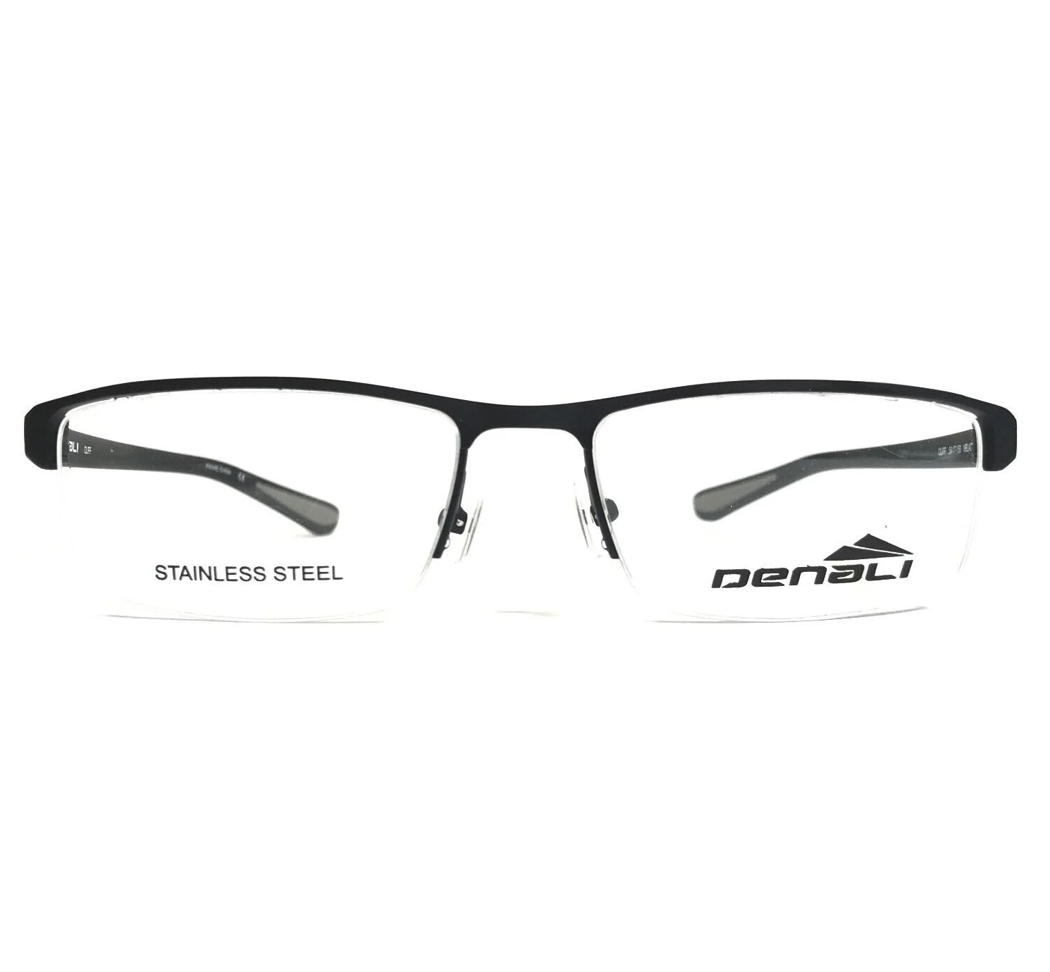 Denali Eyeglasses Frames CLIFF MBLACK/GREY Black Rectangular Half Rim 54-17-150