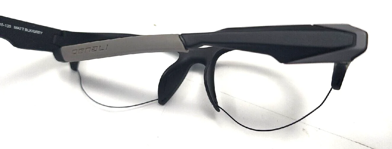 Denali Summit Black Gray Wrap Sunglasses Frame Only 58-18-135 4