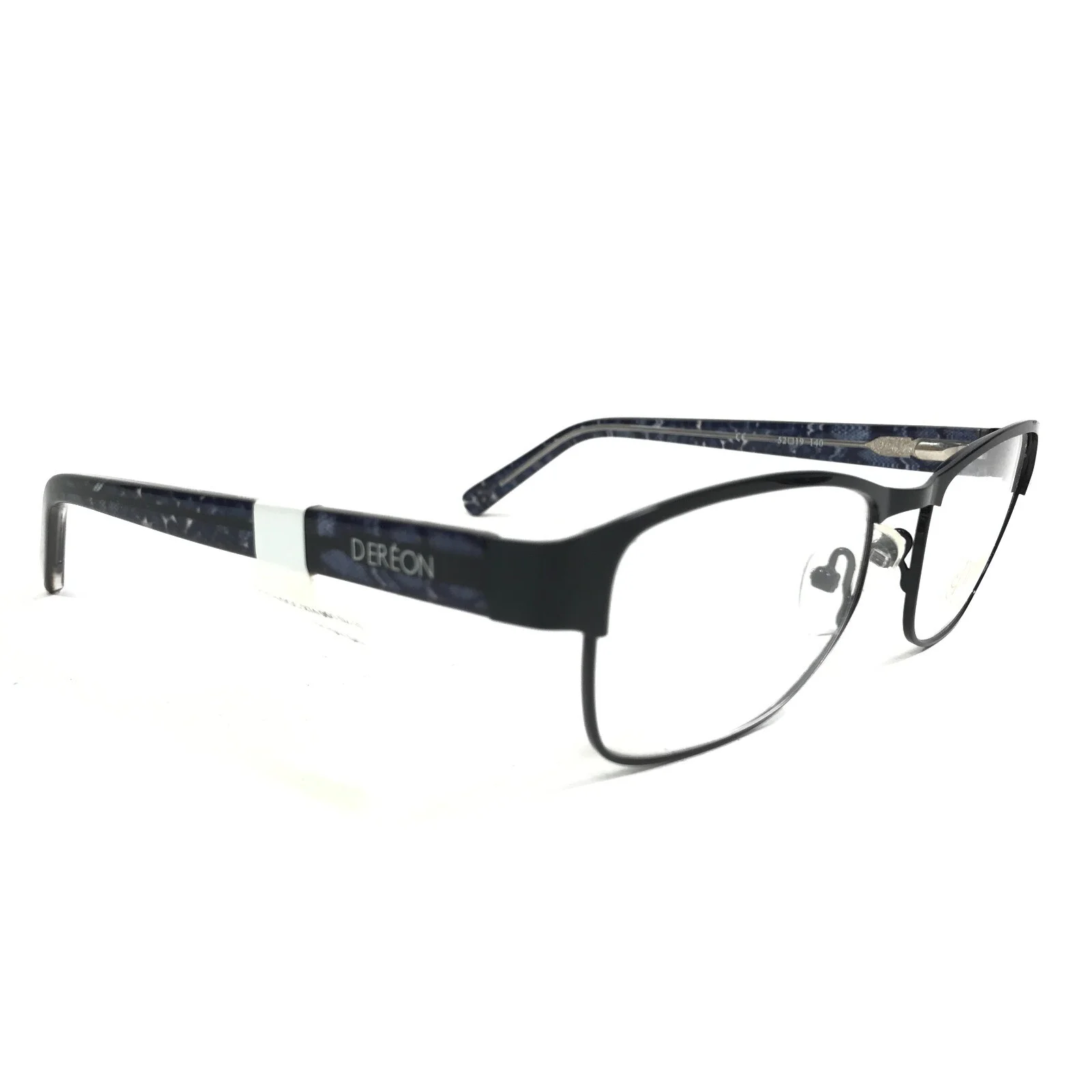 Dereon DOC274 001 Eyeglasses Frames Black Square Full Rim 53-19-140 2