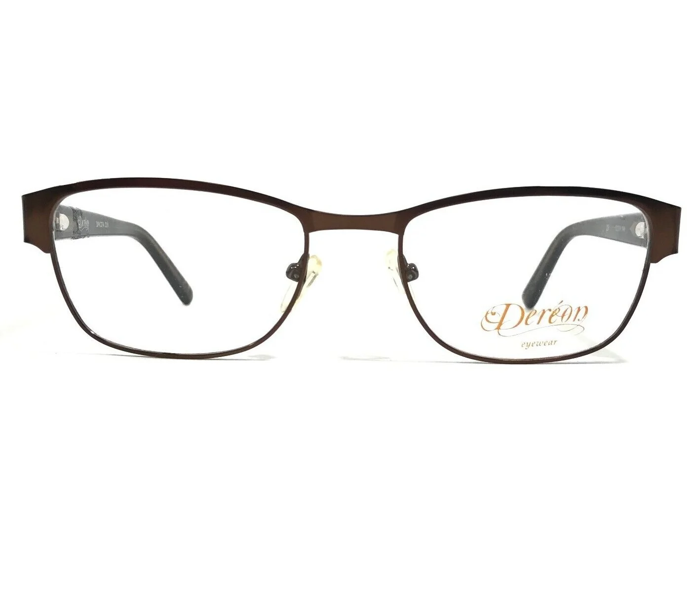 Dereon DOC274 210 Eyeglasses Frames Brown Rectangular Full Rim 52-19-140