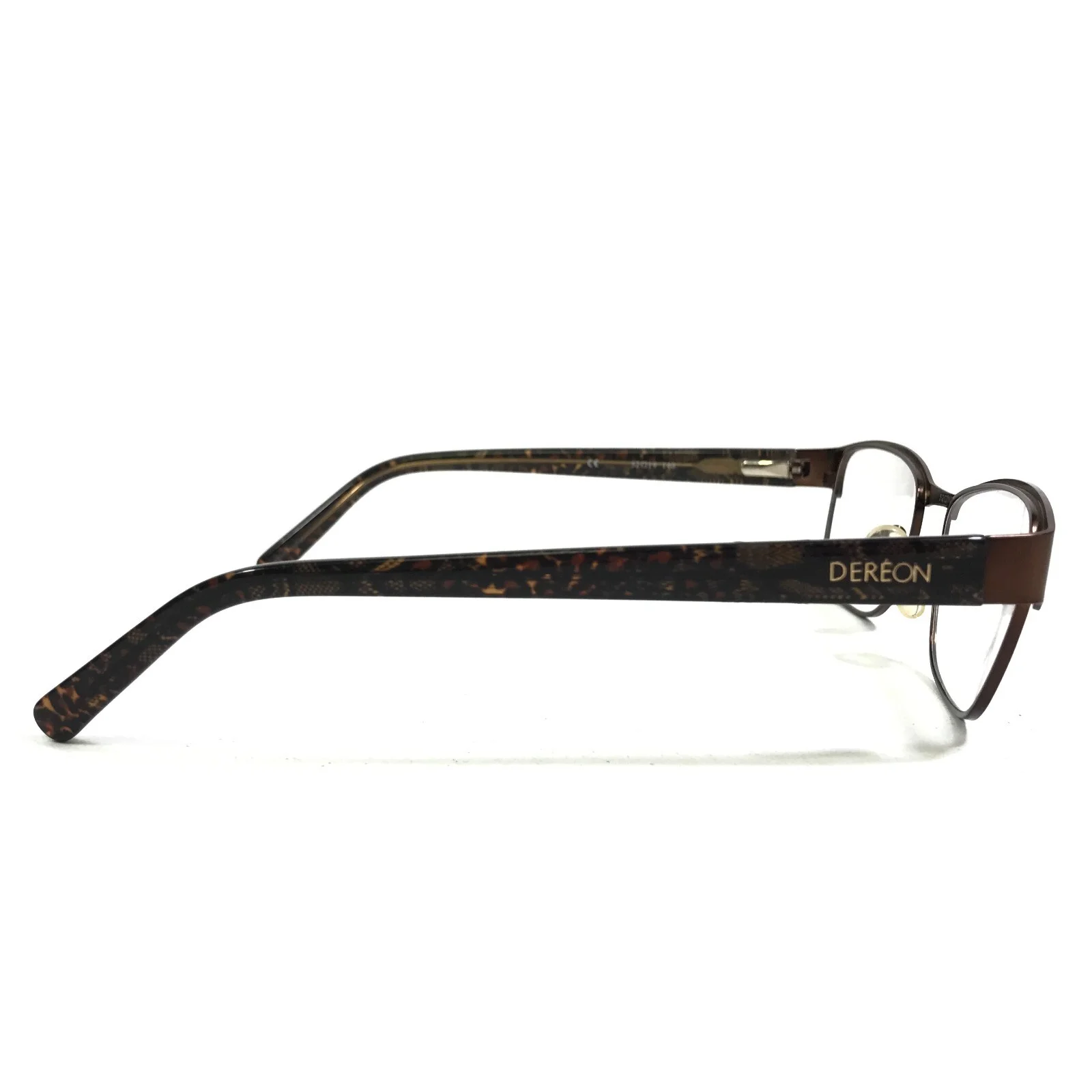 Dereon DOC274 210 Eyeglasses Frames Brown Rectangular Full Rim 52-19-140 3