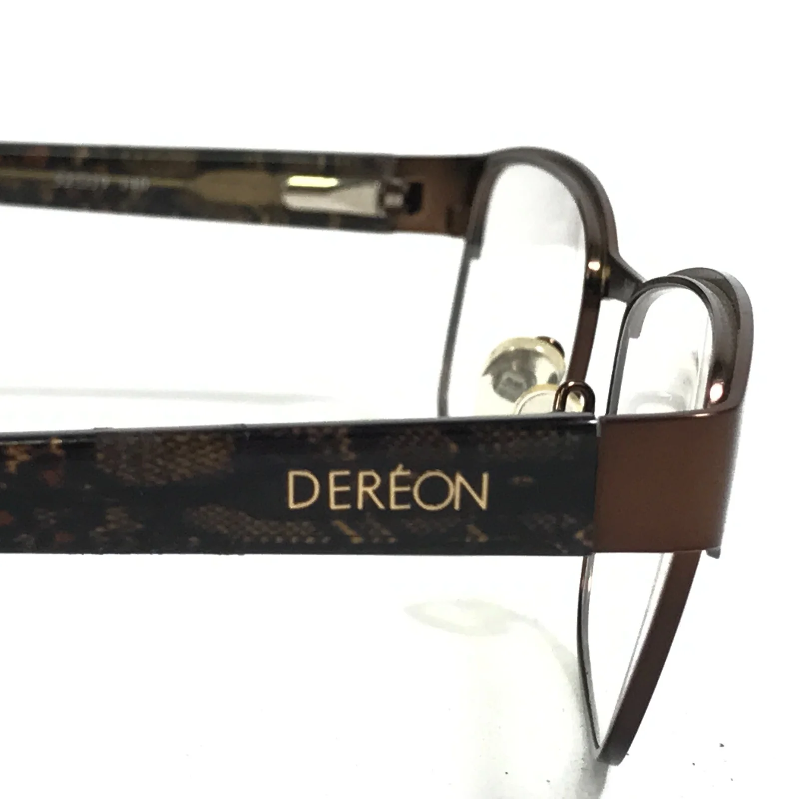 Dereon DOC274 210 Eyeglasses Frames Brown Rectangular Full Rim 52-19-140 4