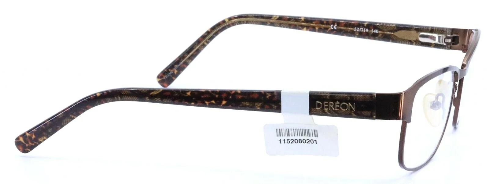 DEREON DOC274 Rectangular 210 Brown Full Rim Eyeglasses Frame 52-19-140 4