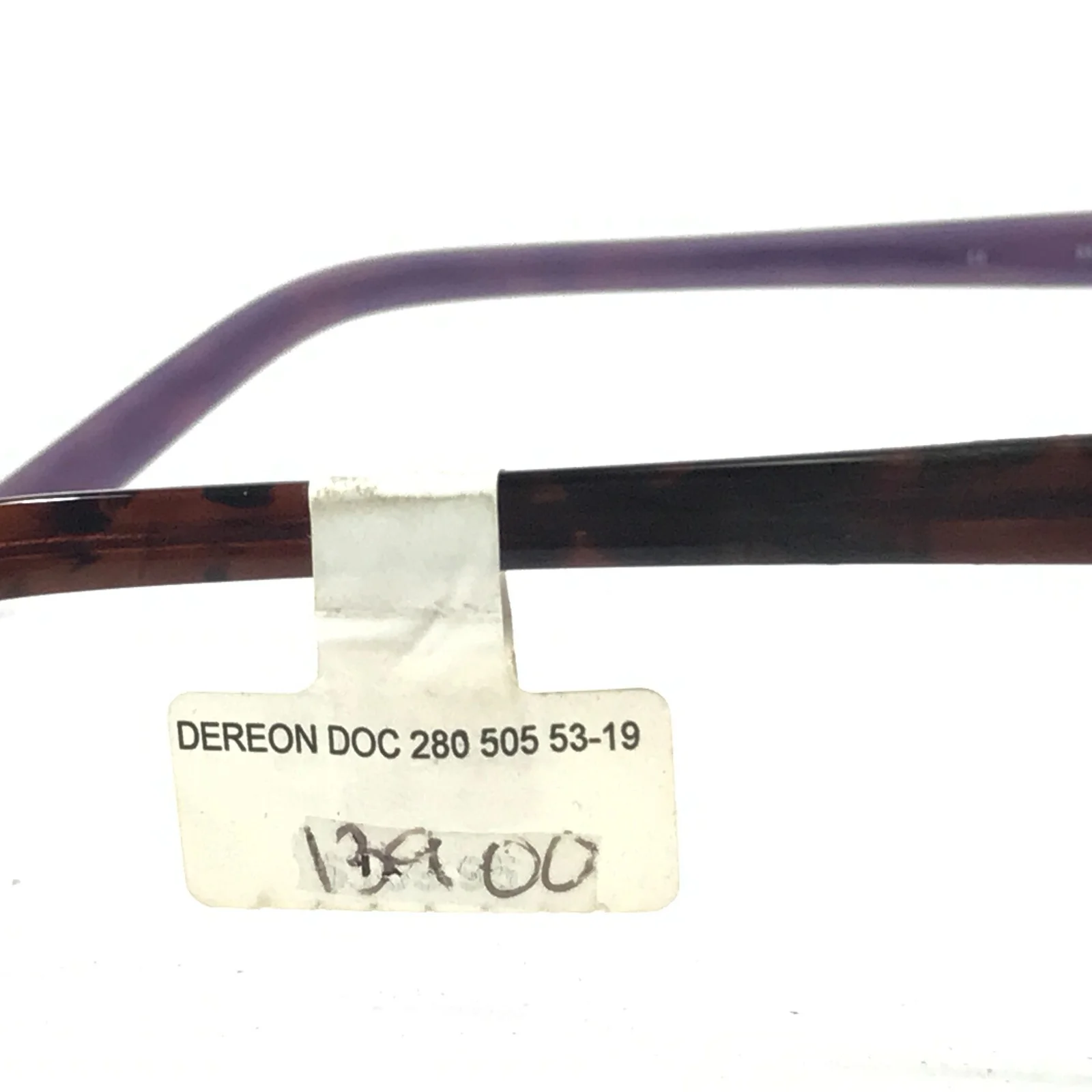 Dereon DOC280 505 Eyeglasses Frames Purple Tortoise Square Full Rim 53-19-140 4
