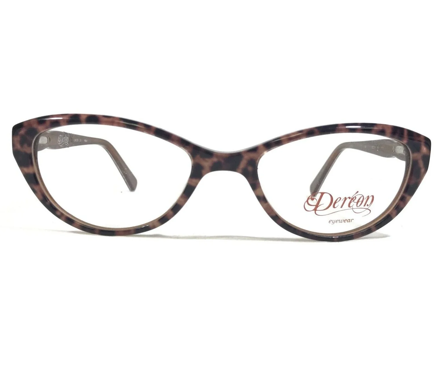 Dereon DOC283 210 Eyeglasses Frames Brown Round Cat Eye Full Rim 52-19-140
