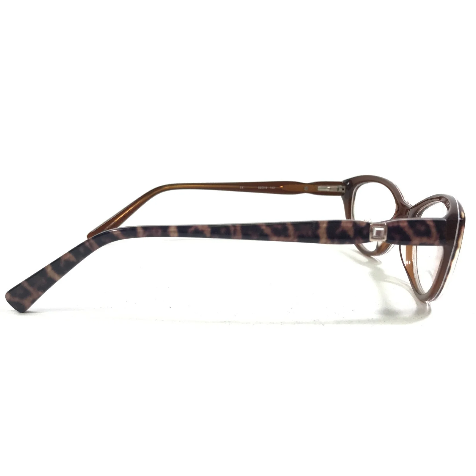Dereon DOC283 210 Eyeglasses Frames Brown Round Cat Eye Full Rim 52-19-140 3