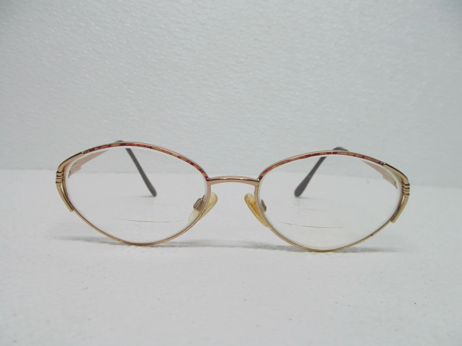 Designer Brand Decorative Frame Eyeglasses 54[]17 Gold/Red Frame
