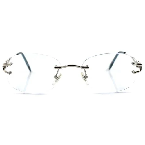 Designer Fashion Upscale Womens Blue Tinted Lens Silver 1.75 Reading Sun Glasses 2
