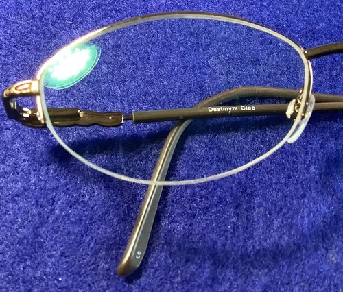 Destiny Eyeglass Frame Cleo 54[]18-140 Brown Decorative Metal Flex Hinge 2
