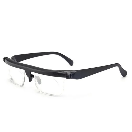 Dial Adjustable Glasses Variable Focus for Reading Distance Vision Eyeglasses US 3