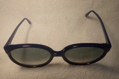 DIANE KEATON CLASSIC 1977 ANNIE HALL SUNGLASSES! IN BLUE COLOR! NEW OLD STOCK! 3