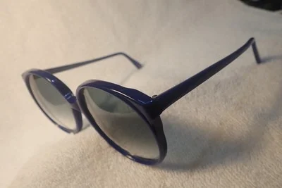 DIANE KEATON CLASSIC 1977 ANNIE HALL SUNGLASSES! IN BLUE COLOR! NEW OLD STOCK! 4