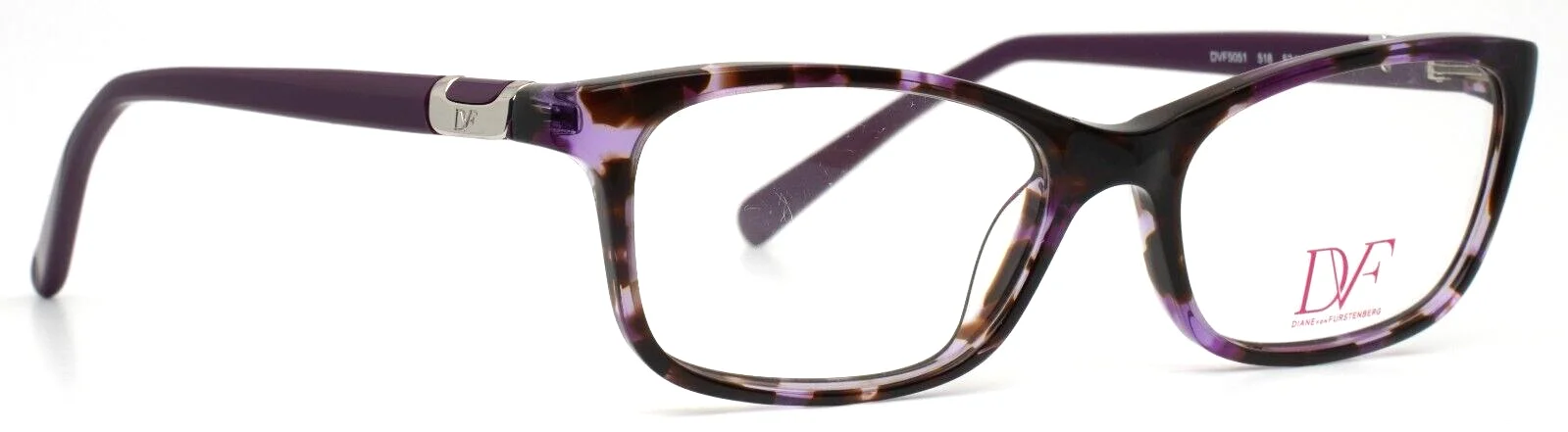 DIANE VON FURSTENBERG DVF5051 Purple Tortoise Womens Eyeglasses 52-17-135 3