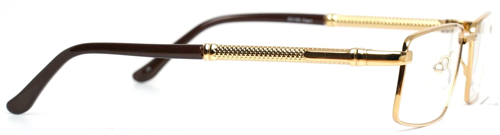DICAPRIO DC150 Capri Gold Mens Rectangle Full Rim Eyeglasses 54-18-145 B:33 4