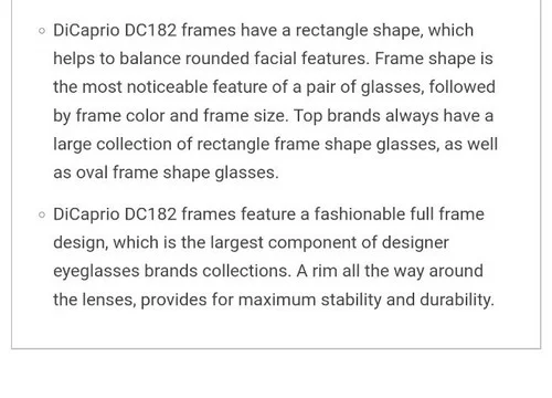 Dicaprio DC182 Black/Gold. 53- 17-145 Eyeglasses Frames 4