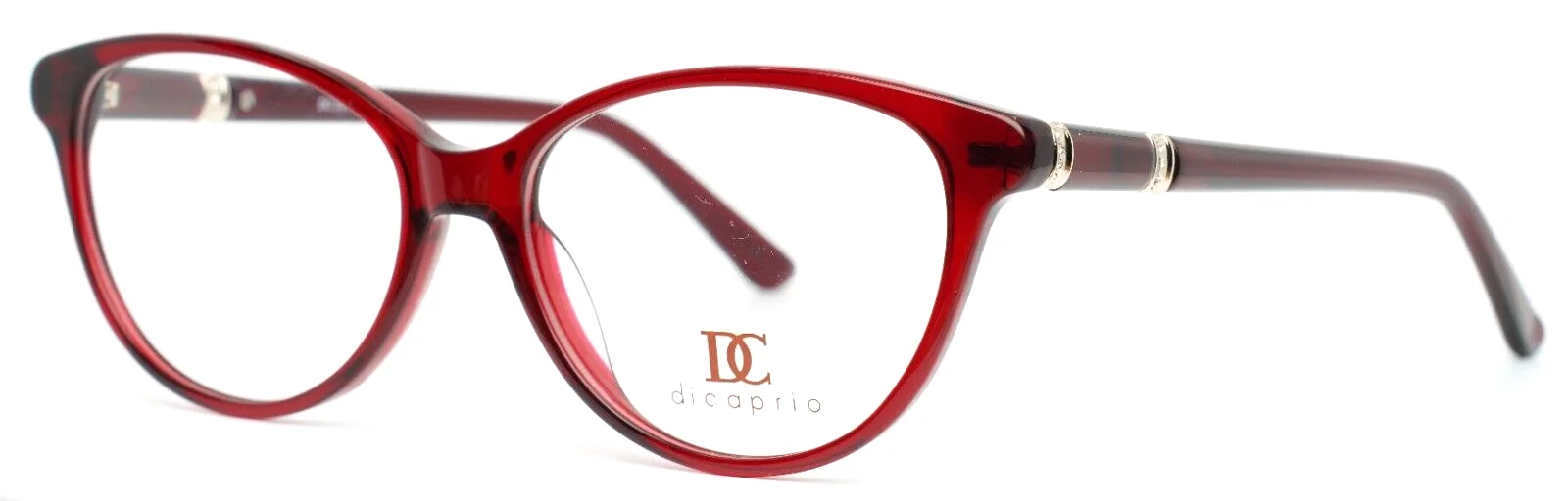 DICAPRIO DC331 Burgundy Gold Burgundy Cat Eye Womens Eyeglasses 53-16-145 B:41