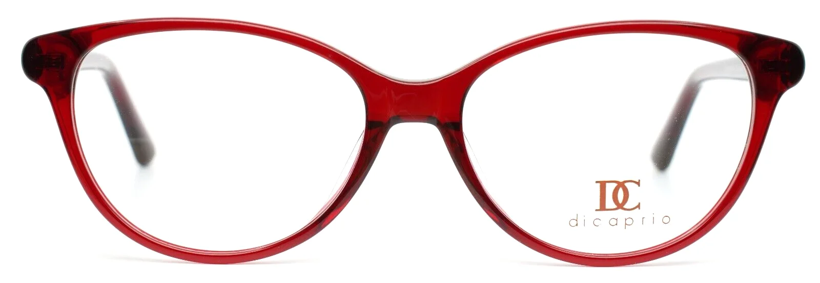 DICAPRIO DC331 Burgundy Gold Burgundy Cat Eye Womens Eyeglasses 53-16-145 B:41 2