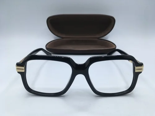 Dicaprio DC336 Unisex Black/Gold Square Eyeglasses Frame 56MM (No Lens)