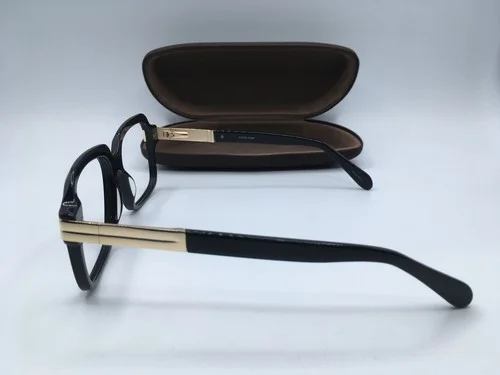 Dicaprio DC336 Unisex Black/Gold Square Eyeglasses Frame 56MM (No Lens) 2