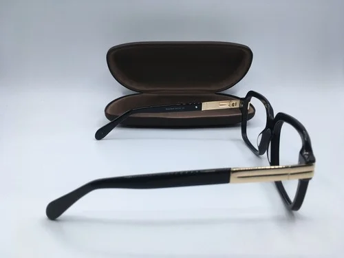 Dicaprio DC336 Unisex Black/Gold Square Eyeglasses Frame 56MM (No Lens) 4