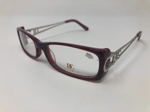 DiCaprio DC58 Capri Eyeglass Frames Burgundy/Silver 53/16/140 CG09