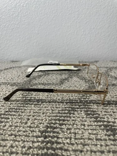 DiCaprio Eyeglasses Eye Glasses Frames DC150 Capri Gold 54-18-145 2