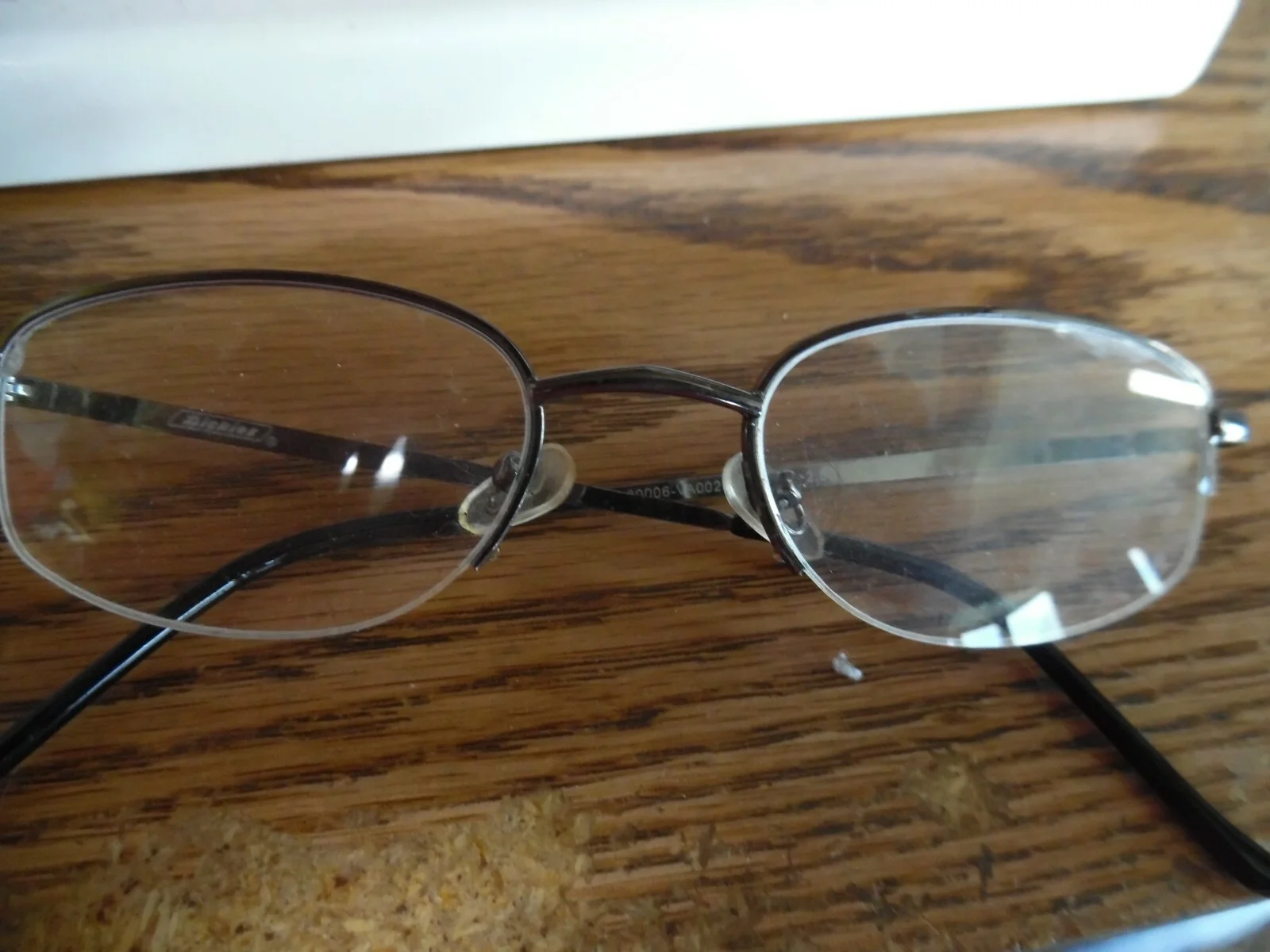 Dickies silver metal eyeglasses 6006-va0025-064dkws strength +250
