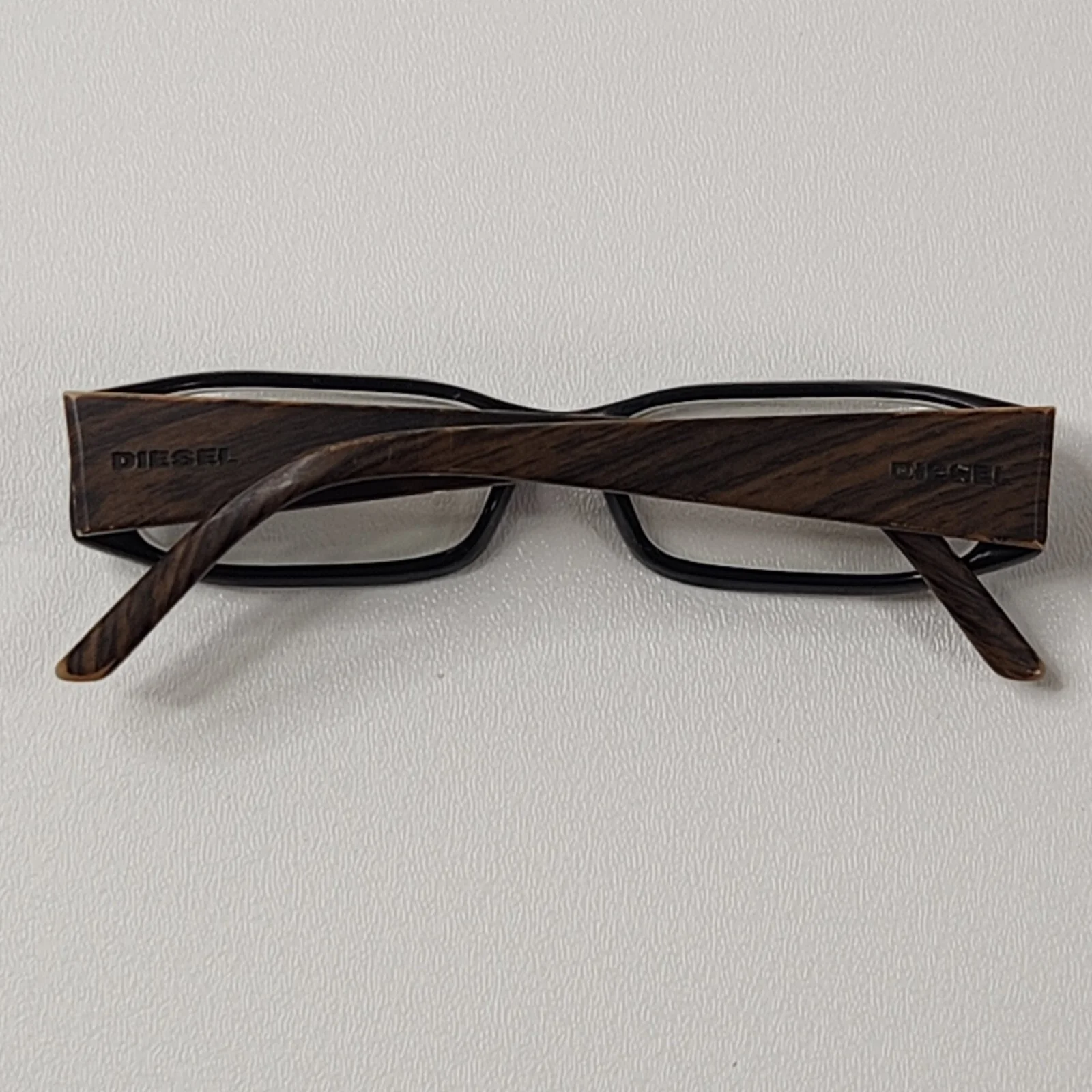 DIESEL Womens Eyeglasses 140 DV0082/A Wood Grain Rectangular Full Rim Frame 4