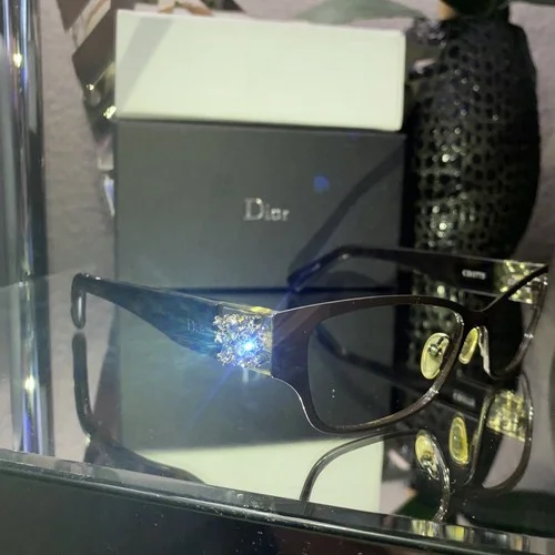 Dior Eyeglasses 3775 Mystere Brown Clear Swarovski Crystal Limited Edition RARE! 2