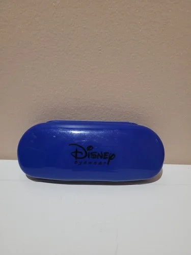 Disney Blue Eyeglass Case Plastic Hardcase With Cloth Preowned